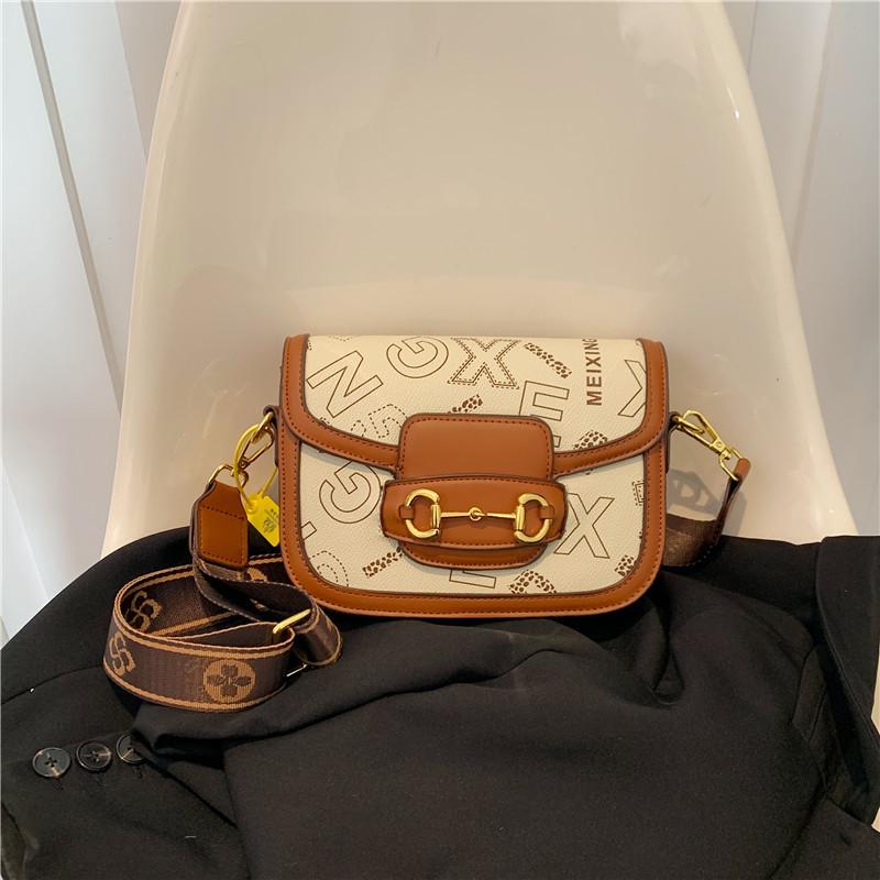 Новая модная ретро сумка-седло контрастного цвета, женская сумка через плечо, на косую, модная белый