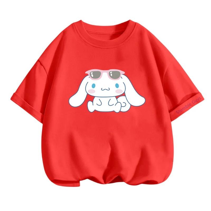 Children Short Sleeved Tees Tshirt Cute Capibara Kids Cotton O-neck Casual Tops Loose T-shirt For Summer Teen Boys Clothes