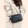 Leather Bag Women's Fashion Small Square Bag Trendy Commuter Women's Bag First Layer Cowhide Shoulder Bag Simple Messenger Bag