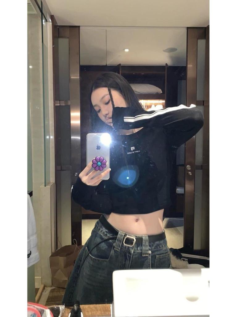 Black Pure Desire Style Short/Long Sleeved T-Shirt - Slim Fit Autumn Top for Women