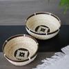 Bamboos Basket Box Natural Woven Storage Basket Bin Weaving Decorative Basket Box Farmhouse Picnics Table Storage Basket