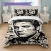 Set Copripiumino Elvis Presley 3 Pezzi 1 Copripiumino e 2 Federe Biancheria da Letto Morbida per Camera da Letto Domestica
