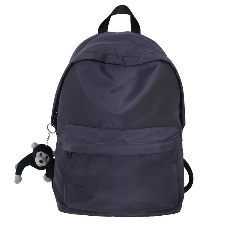 Schoolbag Korean ins wind large capacity Korean version simple versatile unprinted schoolbag college student Japanese Harajuku backpack backpack