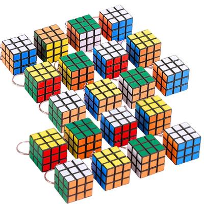 VIVIJOIE Mini Cube Keychains, Cube Keychains, Gifts, Prizes, Kids Toys, Mini Participation Prizes, Mini Cube 3D Puzzles (Set of 20)