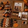 Vintage Halloween Quilted Fabric Tree Kit DIY Patchwork Tabletop Tree Set  Mantel Shelf