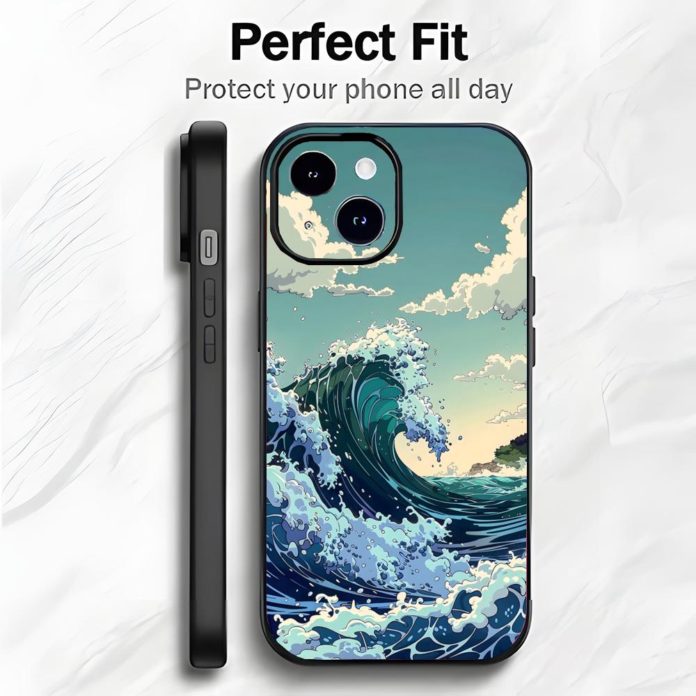 Japanese Art Great Wave Off Kanagawa Phone Case Phone Case Soft Packaging Lightweight For iPhone17 16 15 14 13ProMax