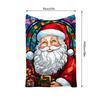 Tuniu Santa Claus Mosaic Print Blanket Sofa Bed Throw for Living Room Bedroom Decorative Warm Fleece Blanket