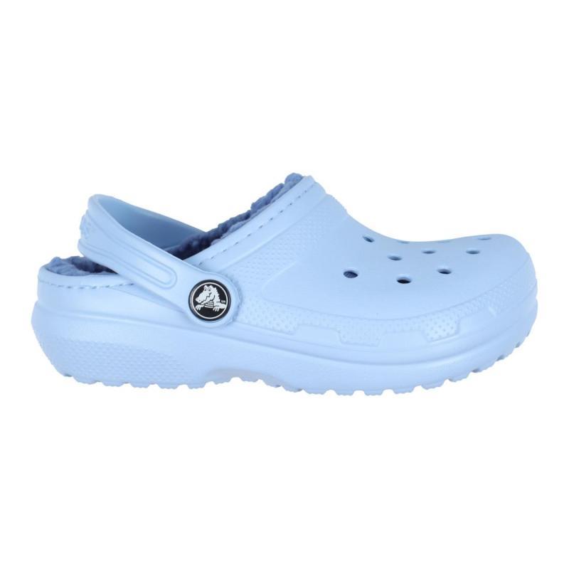 Crocs Classic Lined Clog K Casual Comfort Warm Children's Slippers Blue Stone Children's Style