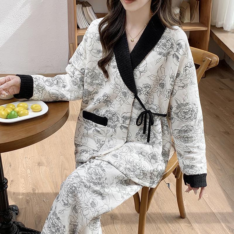 Air Cotton Maternity Pajama Set: Spring & Autumn Nursing and Postpartum Wear for Women