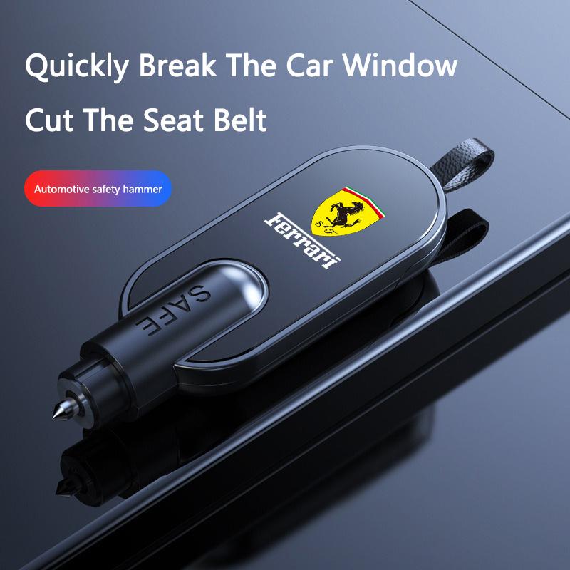 Mini Portable Safety Hammer Car Window Breaker Accessories For Ferrari 308 GT4 328 GTB GTS F355 360 Modena F8 F430 458ltalia 488 HS3