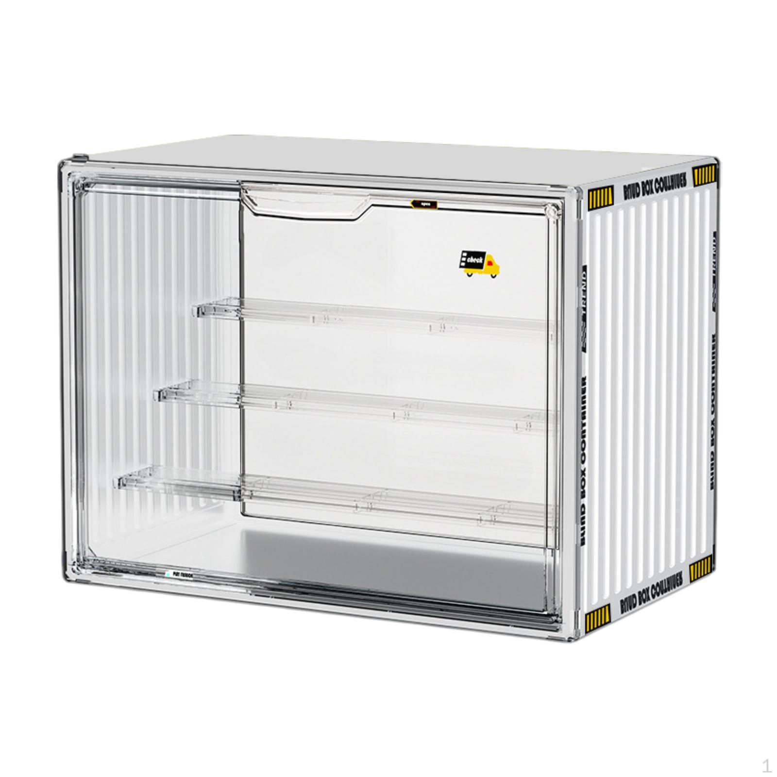 Акриловый витринный шкаф для коллекционных фигурок - настольный с дверцей Small White