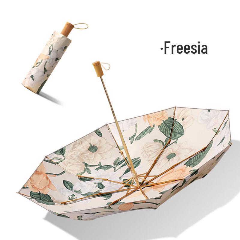 Цветной двуслойный складной УФ-зонт