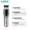 2026 Original VGR Professional Cordless Electric Men's Shaving Gradient Intelligent Digital Display Push Clipper Carved Clipper Oil Head Clipper V-187