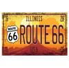 Vintage USA Route  Metal Tin Signs Wall Art Posters  Aluminum Plaque Sign for Garage Cafe Living Room Club Bar Decoration