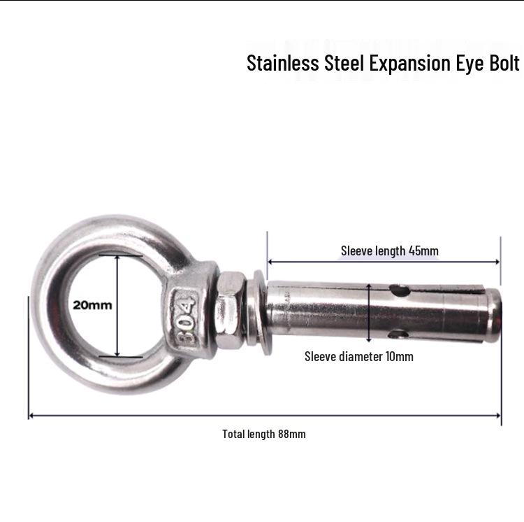 304 Stainless Steel Eye Bolt Expansion Hook for Yoga Hammock