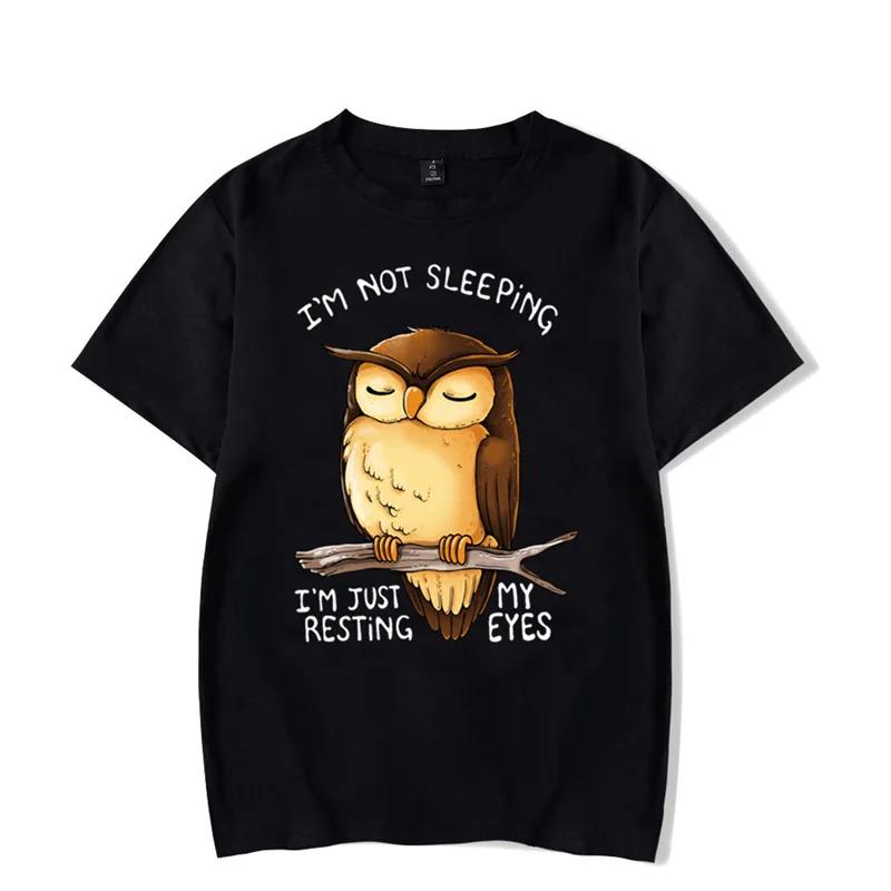 Tricou bărbați Nu dorm I’m Just My Resting Eyes Tricou Kawaii Bărbați Femei Tricou Funny Owl Graphic Cămăși Harajuku