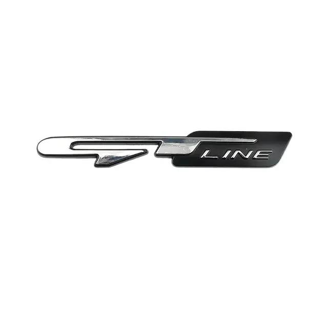 3D Metal GT Line Logo Rear Boot Trunk Emblem Badge Decals For KIA Rio K3 K5 Ceed Sportage Car Stickers
