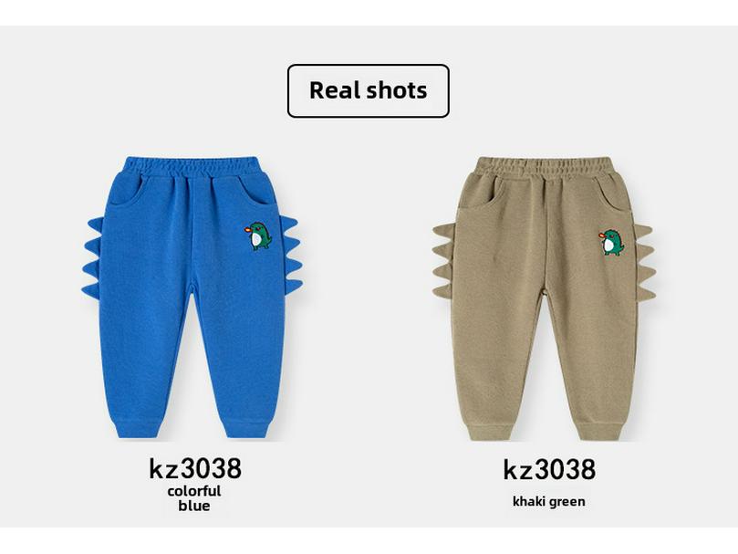 2025 Jungen Herbst Dinosaurier-Print Strick-Sweathose