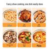 MARYYA 700ml Round Disposable Tin Foil Trays, 10-Pack