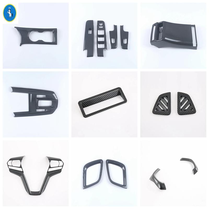 ABS Car Window Lift Button / Head Lamps / Air AC / Armrest Box Anti Kick Panel Cover Trim Accessories For Isuzu D-Max