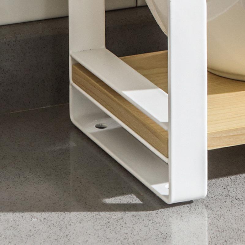 Double Layer Storage Rack Kitchen Spices Plank Shelf Home Stainless Steel Sundries Organization Rack Table Cutlery Metal Holders