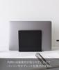 Yamazaki Slim Laptop Stand, Black, Approx. W16 X D5.7 X H15.2cm, Tower Laptop Storage, Vertical Positioning, Space-Saving, Product Number 4499