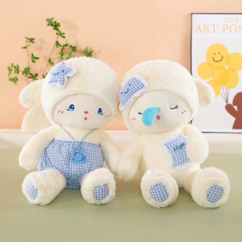 Creative Children's Soothing Doll Lamb Doll with Soothing Girl Birthday Gift Plush Toy Throwing Baby