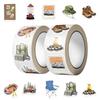 500pcs/Roll Outdoor Happer Camper Stickers Hiking Adventure Decals DIY Laptop Journal Guitar Cartoon Graffiti Seal Label Sticker