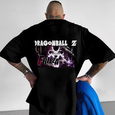 2026 New Dragon Ball Anime Trendy Casual Printed Heavy Cotton Short Sleeved Tshirt Mens American Top