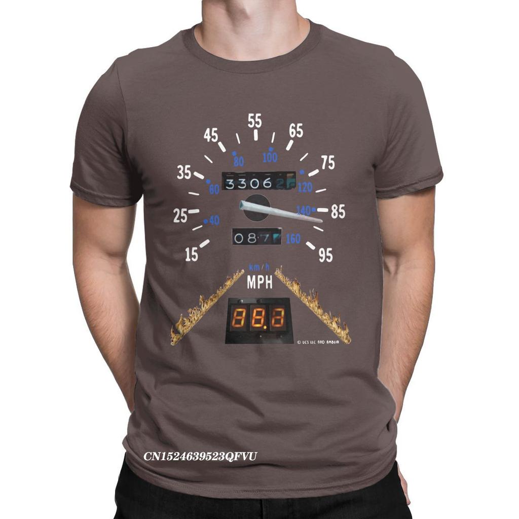 Men's Tshirt Time Travel Movie BTTF Leisure Tees Harajuku T-Shirts Premium Cotton Adult Clothes
