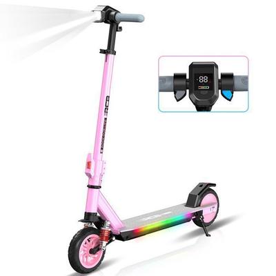 RCB R12 MAX Pink Electric Scooter – 220W – 3 Speeds – 7” – Colorful LEDs – Digital Display – 15KM – Best Gift