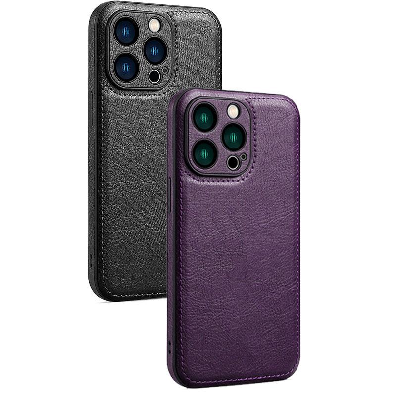 iPhone 11/11Pro mobile phone case Apple 11 business sticker leather protection retro leather pattern 11promax
