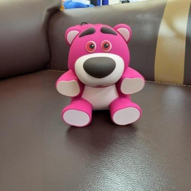 1Pc Strawberry Bear Bluetooth Speaker Retro Audio Small High-quality Desktop Pendant Speaker Gift Girl Girlfriend