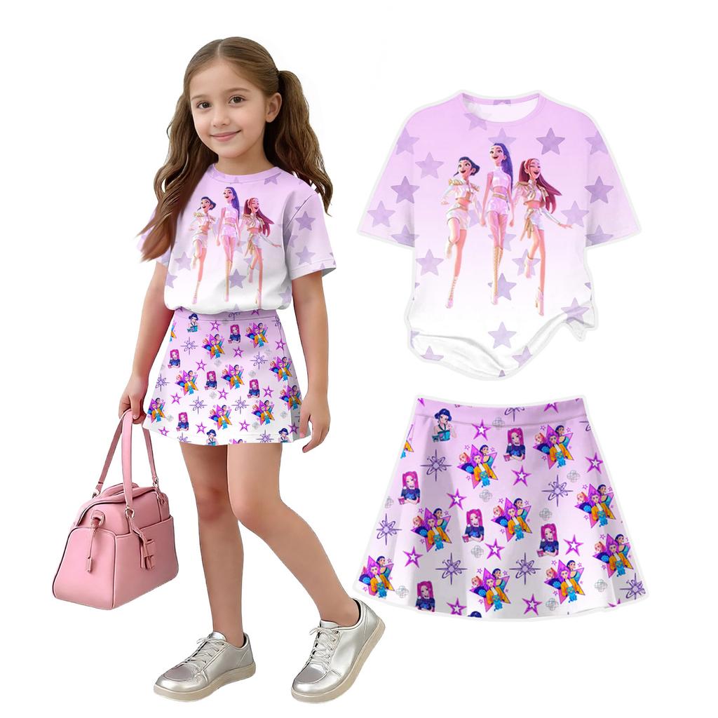 Infant Newborn Baby Girls Boys Loose Print T-shirt+Pants Print Outfits Set
