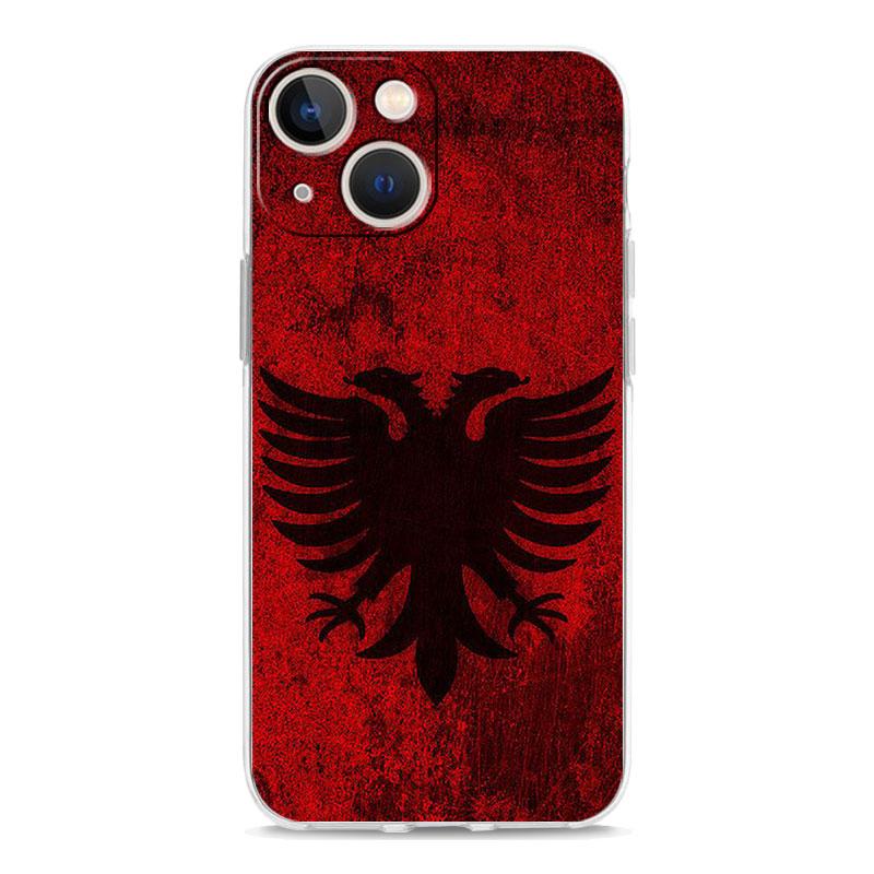 Phone Case For iPhone 17 Air Cases iPhone 16 15 12 13 14 Pro Max SE 7 8 Plus iPhone11 Clear Soft Cover Albania Albanians Flag