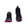 Li Ning WOW 10 Sunrise Comfortable Cushioning, Wear Resistant Mid Top Basketball Shoes Men's Black ABAS075-1