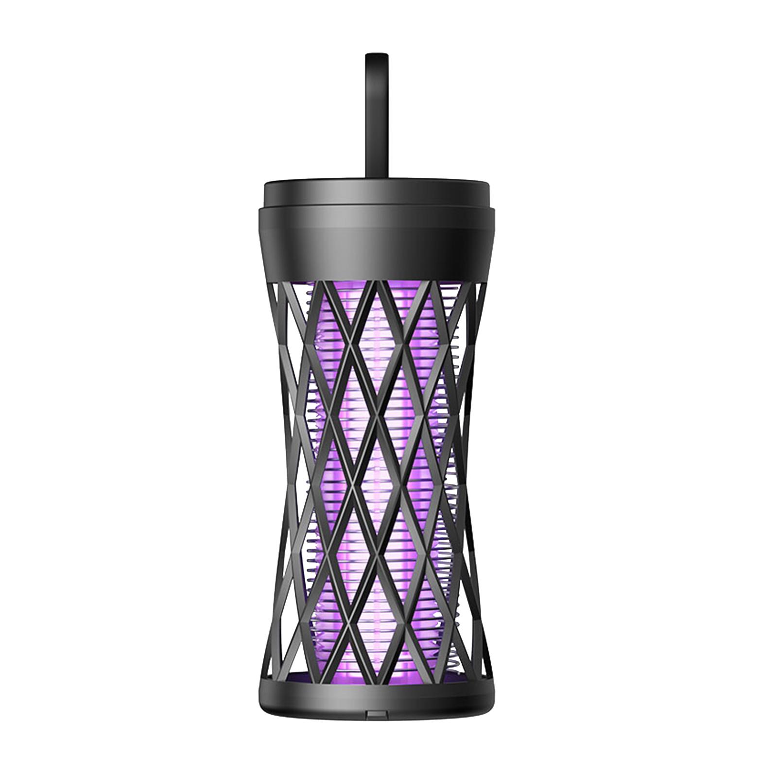 

USB-лампа для уничтожения насекомых Электронная ловушка для комаров с подсветкой-ночником Мухобойка с ручкой для дома и спальни Black charging model#0