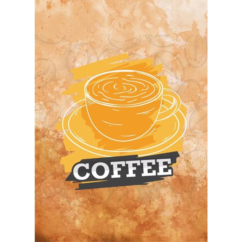 Vintage Coffee Time Coffee Bean with Biscuit Minimalist Art Poster Canvas Painting Wall Prints Picture for Bar Cafe Home Decor