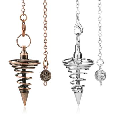 Металевий маятник Pendulos Penduluss for Dowsing Спіральний конус Antique Pyramid Pendule