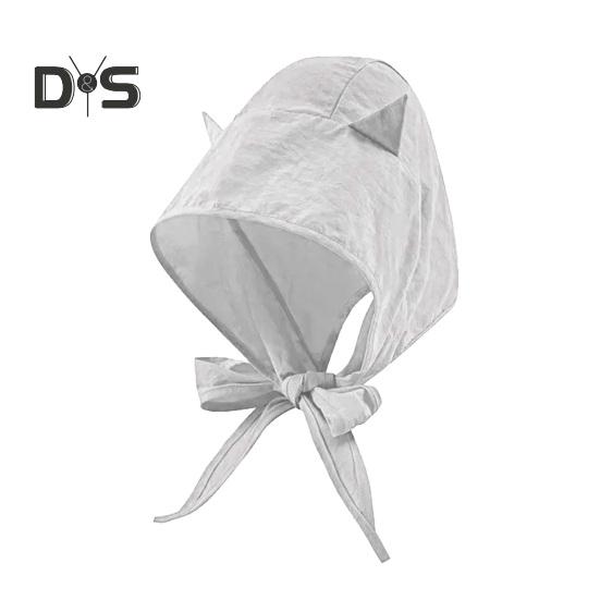 Sunshade Hat with Fixed Straps Adjustable Elasticity Breathable Quick-Drying Demon Hat Solid Color Design Lace-up Hat