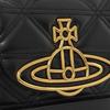 VIVIENNE WESTWOOD Linda Gold Hardware Soft Nappa Leather Shoulder Crossbody Bag Women Bags Black 43040069UL006UN401