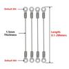 4Pcs 304 Stainless Steel Wire Rope Anti-fall Safety 1.5mm Terminal Block M4 Wire Eyelets Lighting Hanging Wire for Hanging Lamp