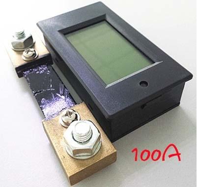 PZEM-061 4 In 1 DC Digital Display Meter Voltage Measuring Instrument, AC 80-260V, 100A(Black)