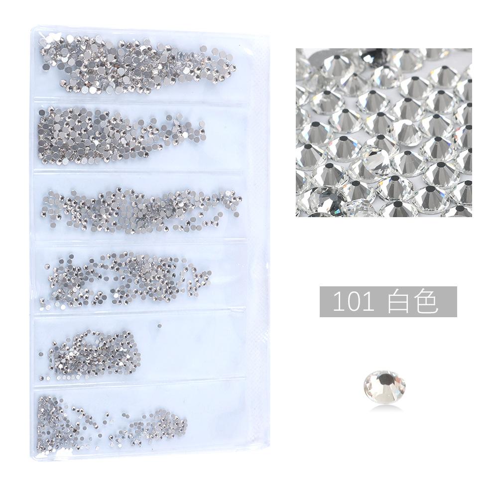 Flat Bottom Rhinestone Nail Drill Diy Nail Mobile Phone Case Sticker Drill, Jewelry Accessories, Bag Size Mixed Nail Drill