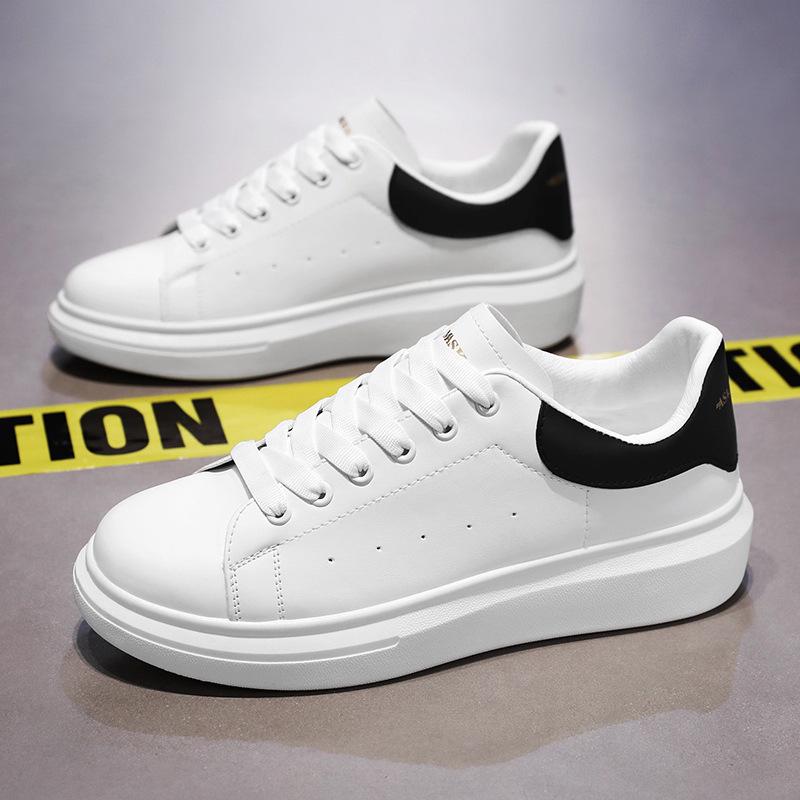 2024 Frühling Herren Atmungsaktiv Weiß Trendig Allround Dicksohlige Freizeit Sportschuhe