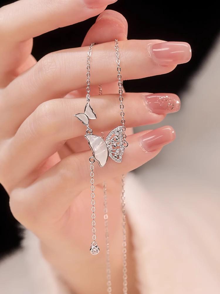 Mori Style Butterfly Bow Necklace: Women s Sweet, Simple Clavicle Chain - Valentine s Day Gift