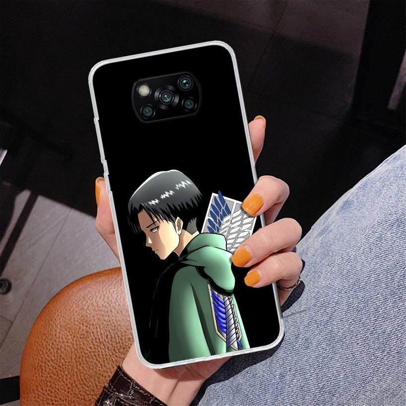 Attack Levi Phone Case For Xiaomi Poco X7 X6 X5 Pro F7 Ultra Redmi 15C 15 13C 13 12C 12 10 10A 10C 9 9A 9C 9T Cover Poco X7 X6 X