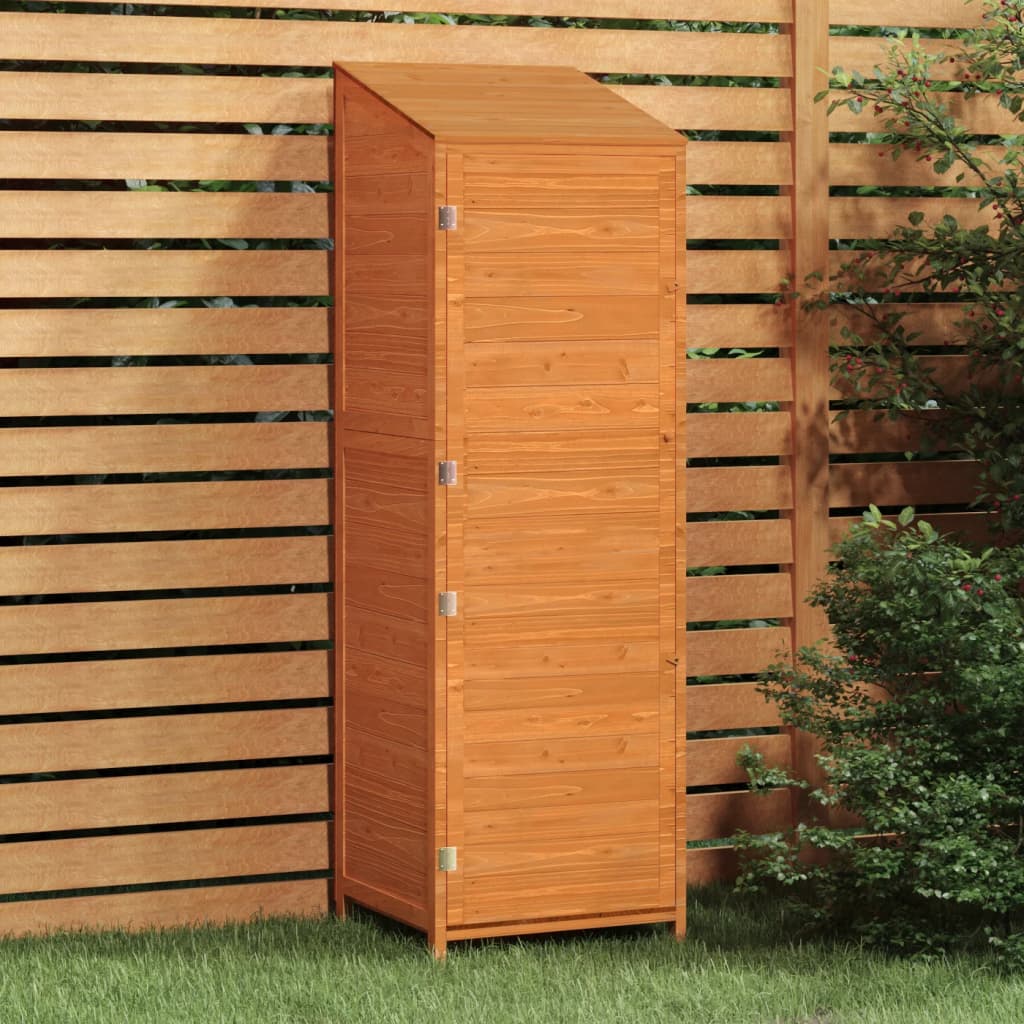 Vidaxl Garden Shed, Brown, 55X52X174.5 Cm, Solid Fir Wood