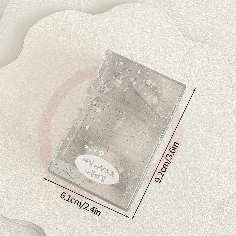Cartoon Acrylic Photocard Storage Box Photo Cards Holder Idol Cards Storage Case Desk Accessiories Office Desk Card Organizer