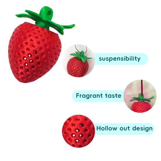 Strawberry Car Air Freshener Cute Hanging Diffuser with Cologne Scent Adjustable Vent Clip for Car Closet